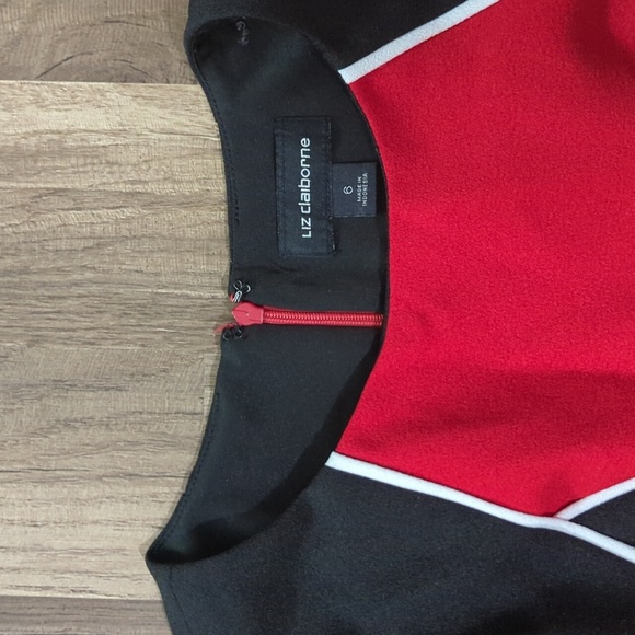 Liz Claiborne Black and Red Dress - Picture 2 of 3